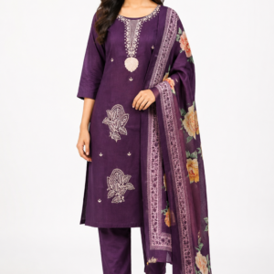 Straight Kurti Pant Set With Printed Dupatta