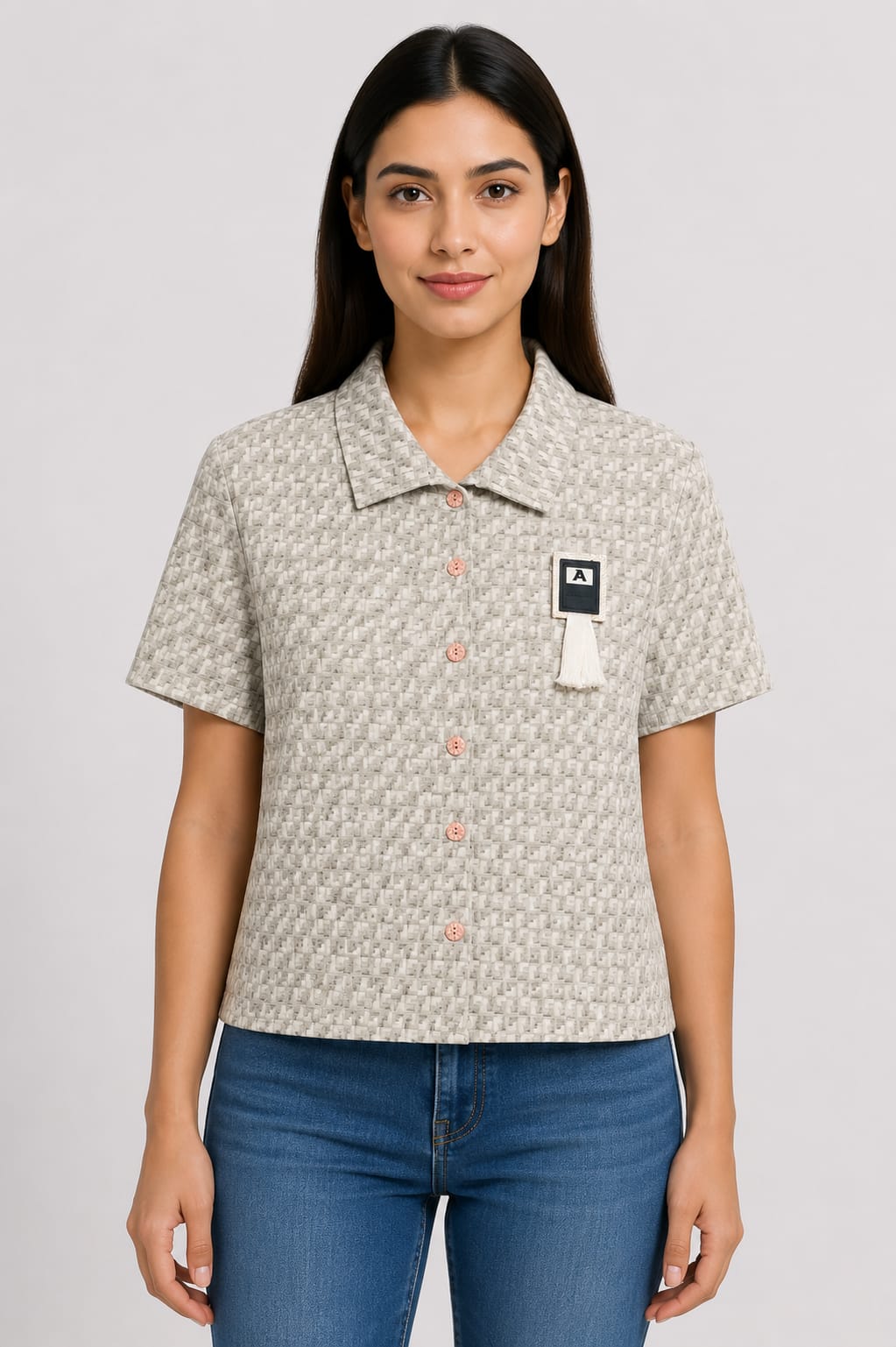 Girls Short Sleeve Button Shirt - Image 3