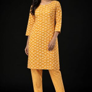 Cotton Printed Kurti Pant Set