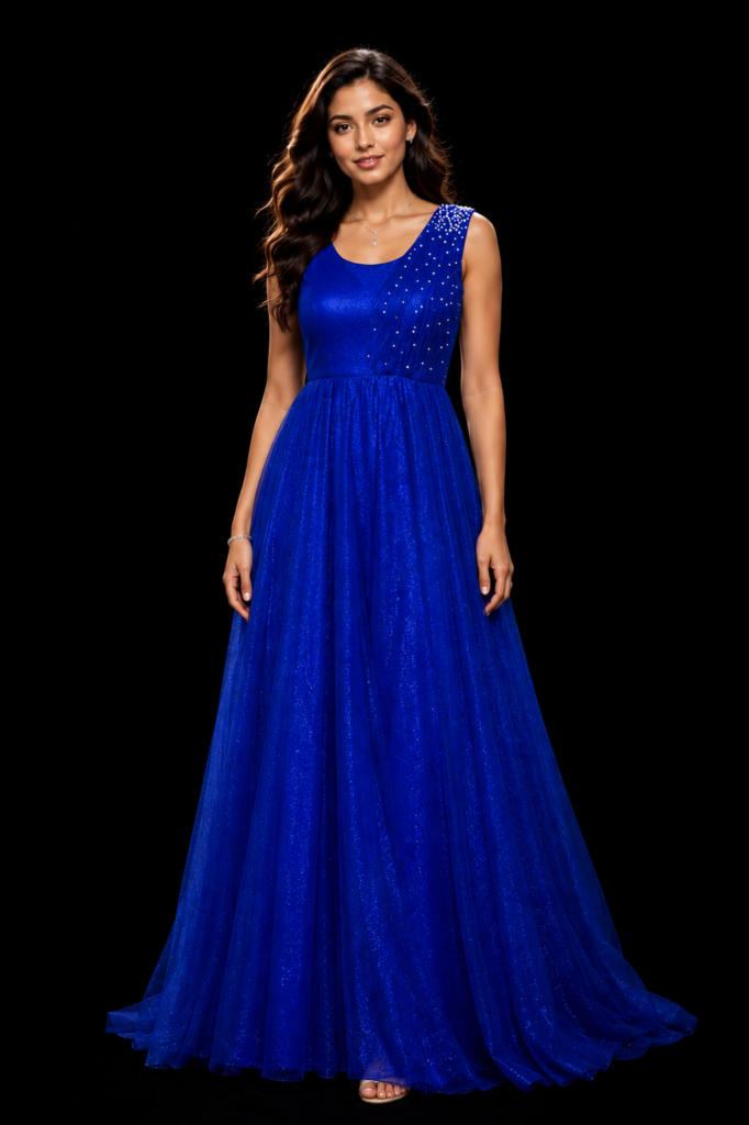 Sleeveless A-Line Gown